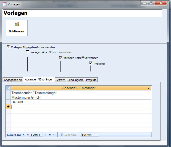 Postbuch Plus - Posteingangsbuch, Postausgangsbuch f�r Verwaltungen, �mter und Beh�rden - Vorlagen-