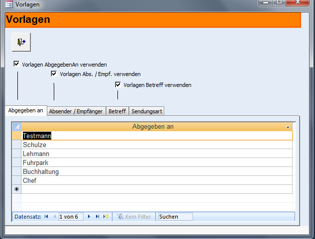 Postbuch Plus - Posteingangsbuch, Postausgangsbuch f�r Verwaltungen, �mter und Beh�rden - Vorlagen-